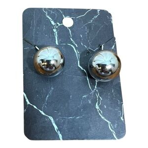 Silver Ball Stud Earrings